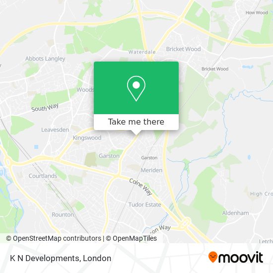 K N Developments map