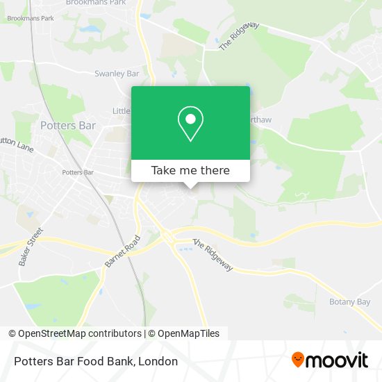 Potters Bar Food Bank map