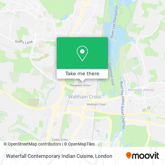 Waterfall Contemporary Indian Cuisine map