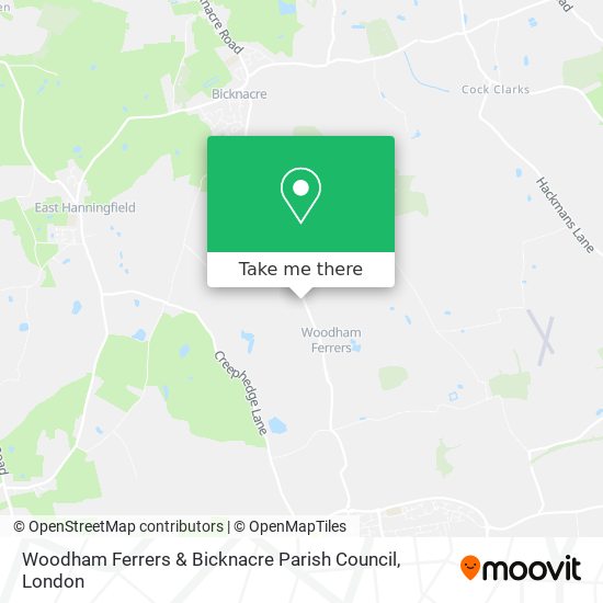 Woodham Ferrers & Bicknacre Parish Council map