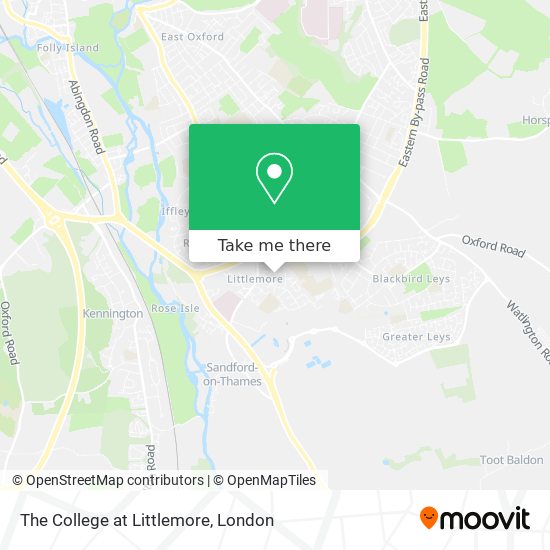 The College at Littlemore map
