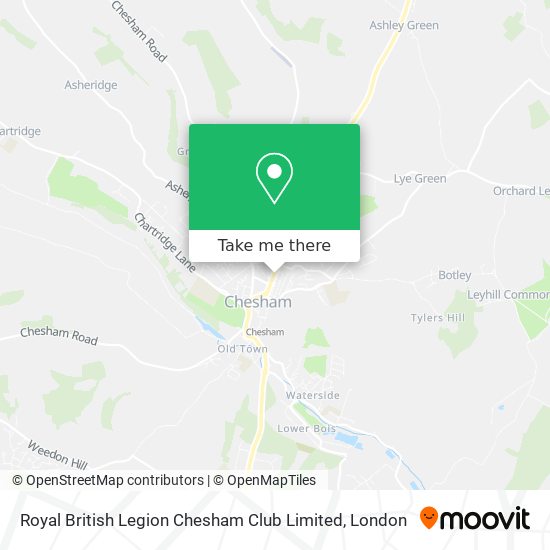 Royal British Legion Chesham Club Limited map