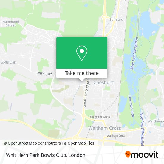 Whit Hern Park Bowls Club map