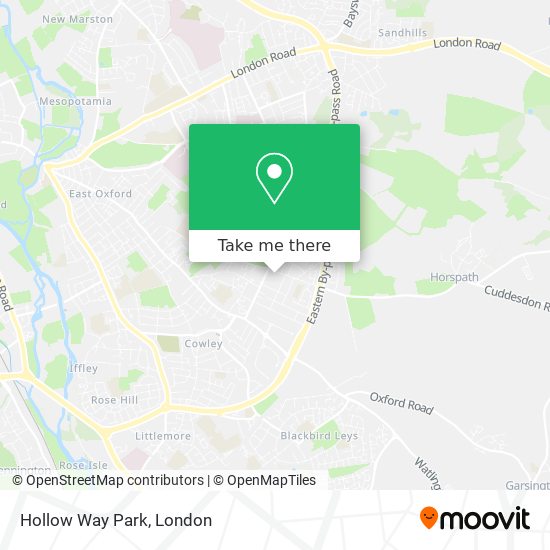 Hollow Way Park map