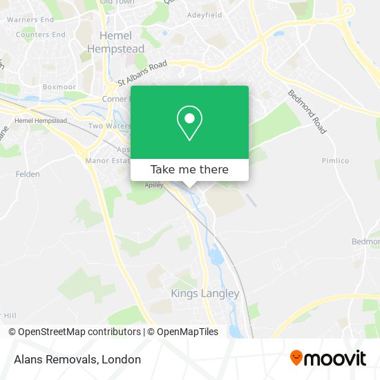 Alans Removals map