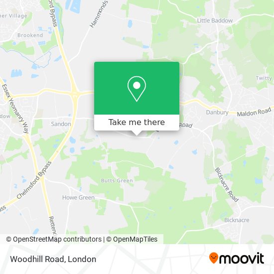 Woodhill Road map