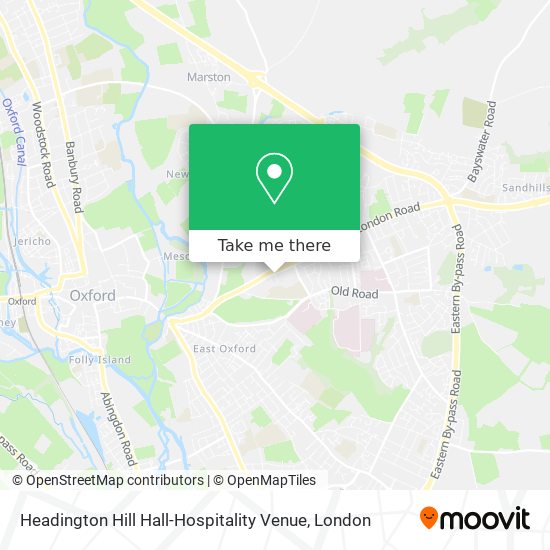 Headington Hill Hall-Hospitality Venue map