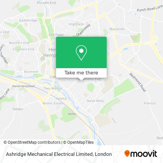 Ashridge Mechanical Electrical Limited map