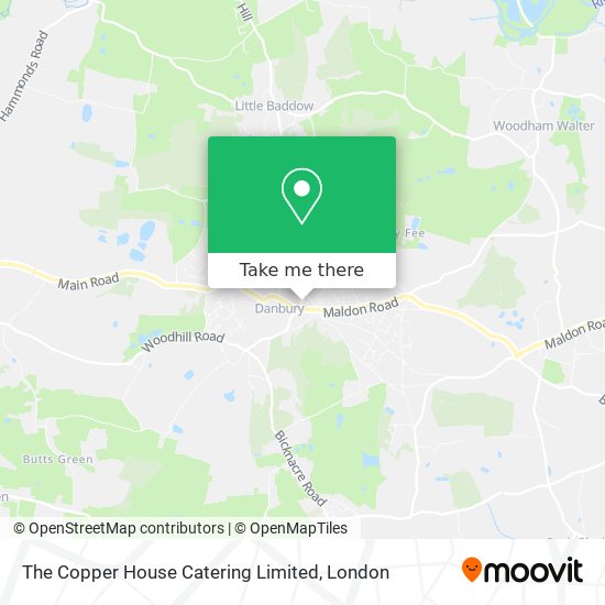 The Copper House Catering Limited map
