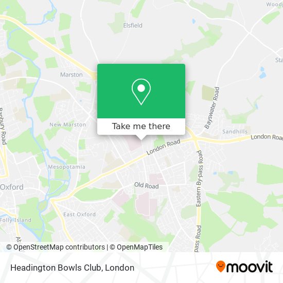 Headington Bowls Club map