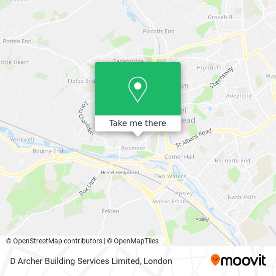 D Archer Building Services Limited map