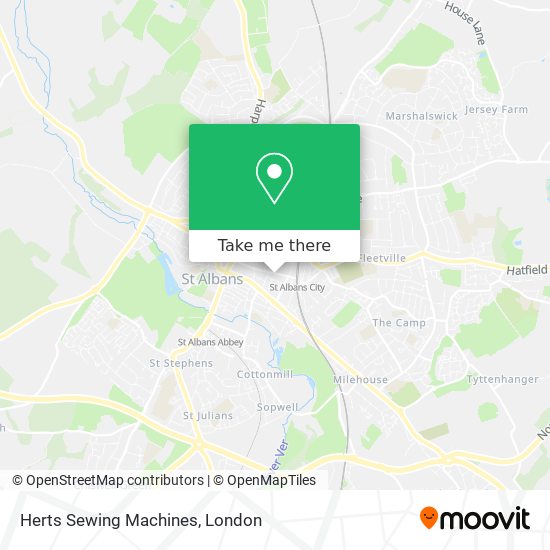Herts Sewing Machines map