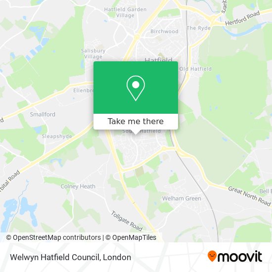 Welwyn Hatfield Council map