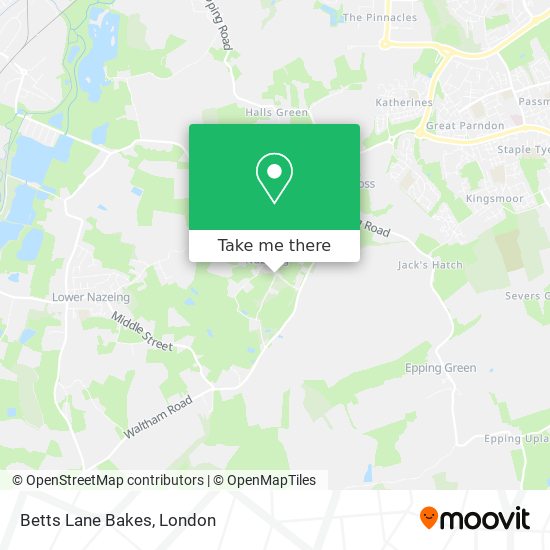 Betts Lane Bakes map
