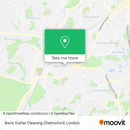 Ben's Gutter Cleaning Chelmsford map
