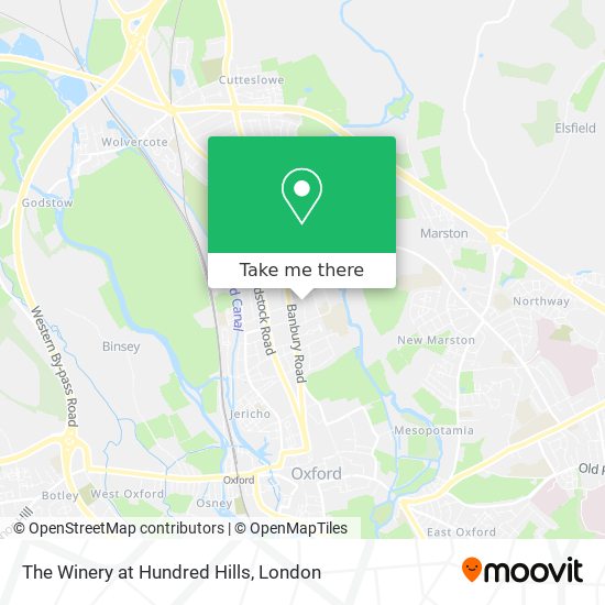 The Winery at Hundred Hills map