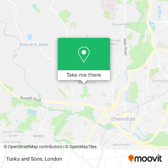 Tunks and Sons map