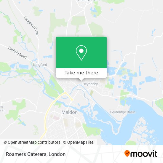 Roamers Caterers map