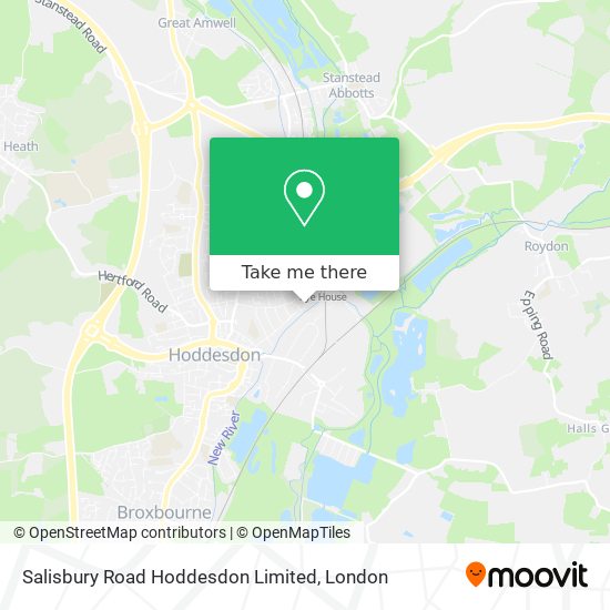 Salisbury Road Hoddesdon Limited map