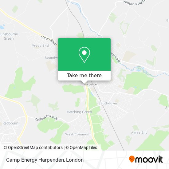 Camp Energy Harpenden map
