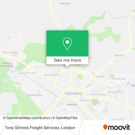 Tony Simons Freight Services map