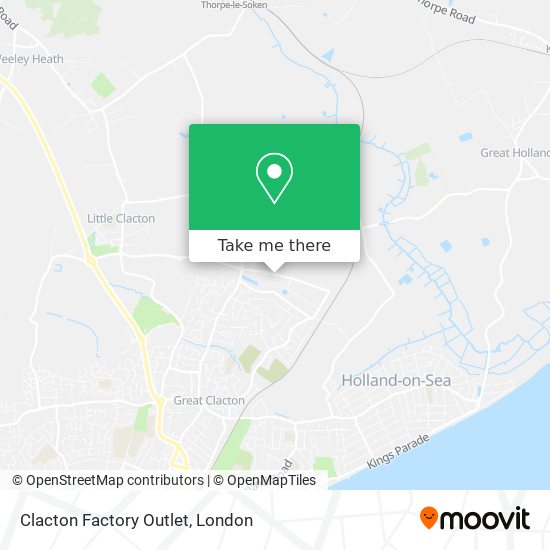 Clacton Factory Outlet map