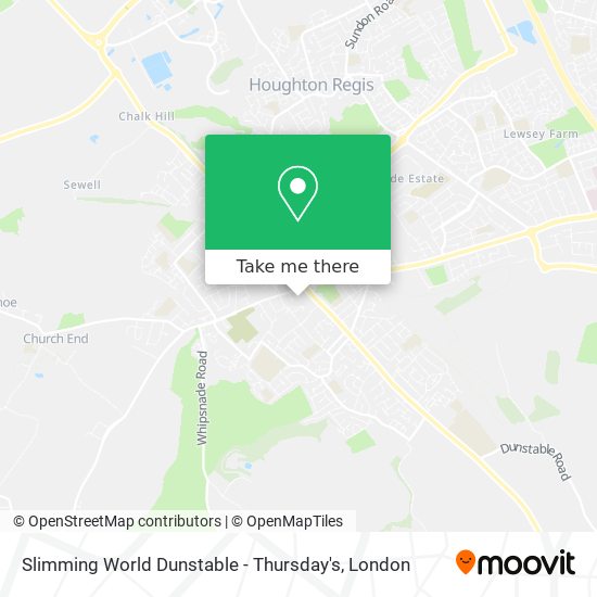 Slimming World Dunstable - Thursday's map