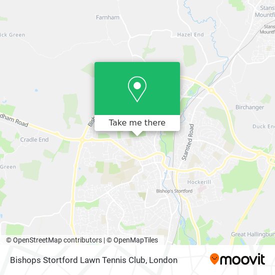 Bishops Stortford Lawn Tennis Club map