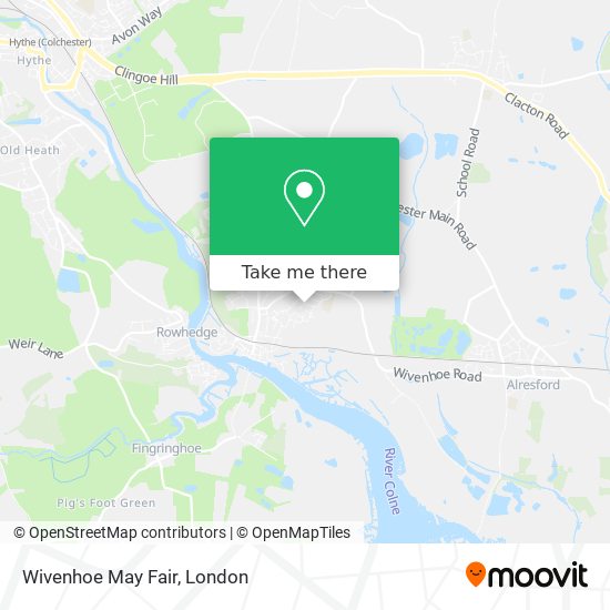 Wivenhoe May Fair map
