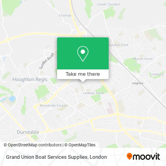 Grand Union Boat Services Supplies map