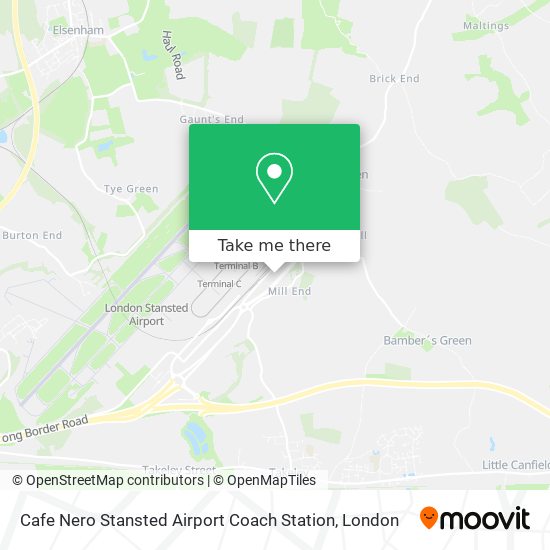 Cafe Nero Stansted Airport Coach Station map