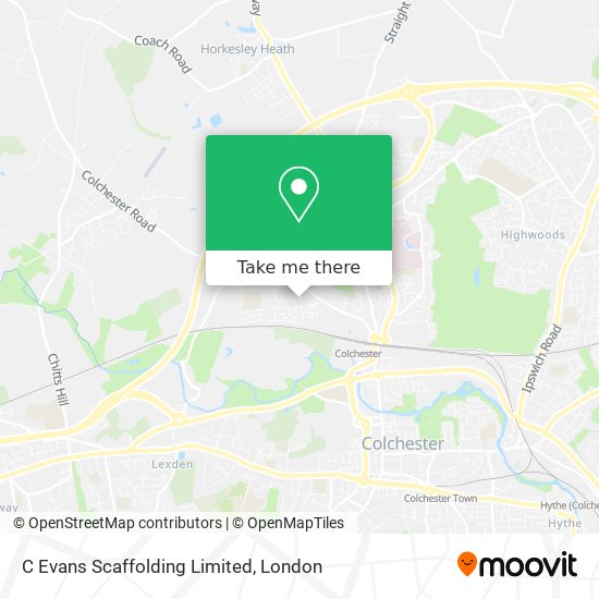 C Evans Scaffolding Limited map