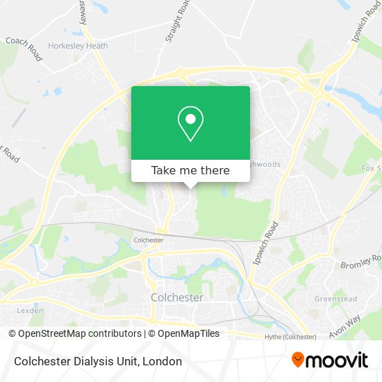 Colchester Dialysis Unit map