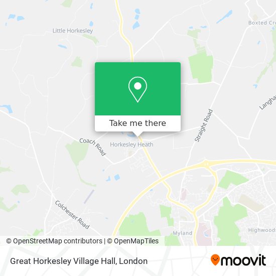 Great Horkesley Village Hall map