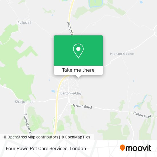 Four Paws Pet Care Services map