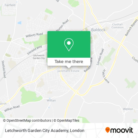 Letchworth Garden City Academy map