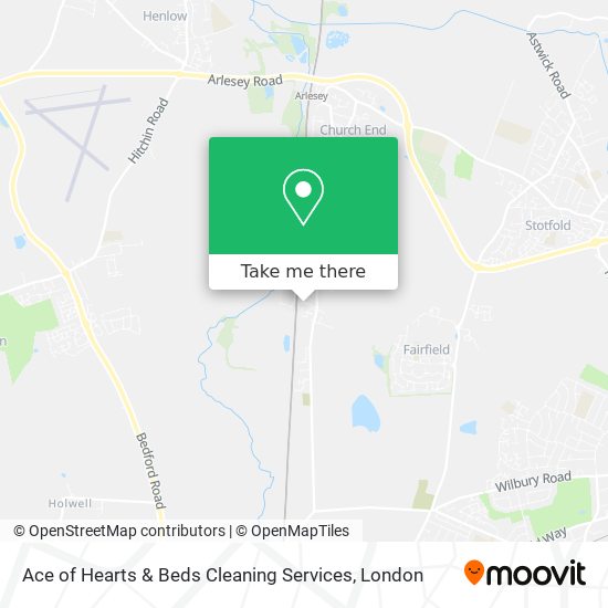 Ace of Hearts & Beds Cleaning Services map