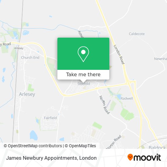 James Newbury Appointments map