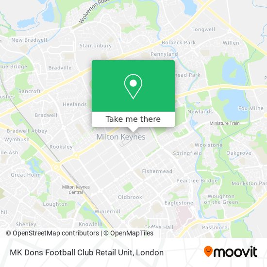 MK Dons Football Club Retail Unit map