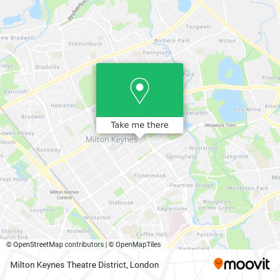 Milton Keynes Theatre District map