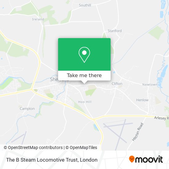 The B Steam Locomotive Trust map