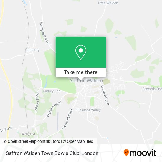 Saffron Walden Town Bowls Club map