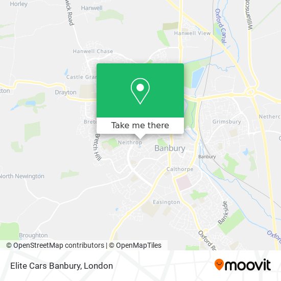 Elite Cars Banbury map