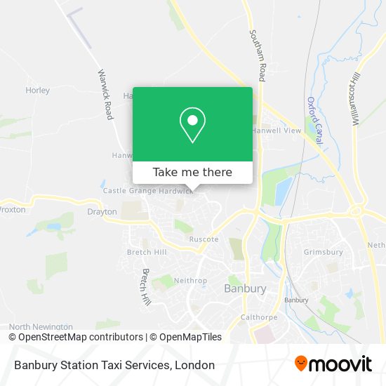 Banbury Station Taxi Services map