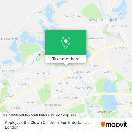 Applejack the Clown Childrens Fun Entertainer map