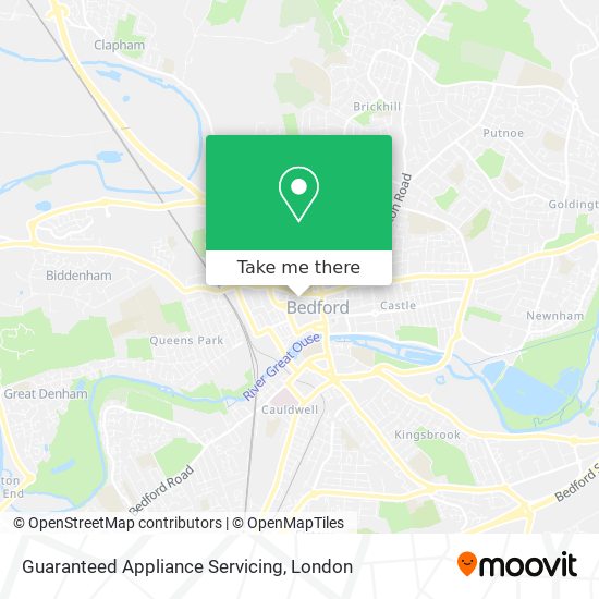 Guaranteed Appliance Servicing map