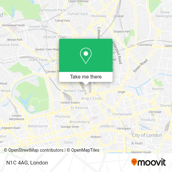 N1c Postcode Map How to Get to N1C 4AG in Pentonville by Tube, Bus or Train?