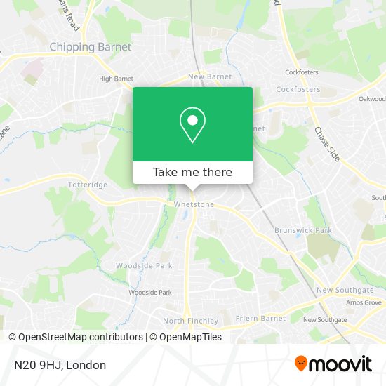 N20 9HJ map