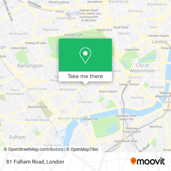 81 Fulham Road map