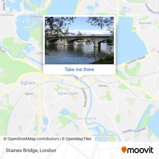 Staines Bridge map